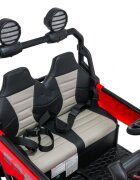 Ramiz Masinuta electrica de teren 4x4 pentru copii Buggy Red motor 4 x 200W baterie 2 x 12V10Ah slow start telecomanda 2.4 GHz cu 3 viteze suspensii panou audio integrat