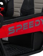 Ramiz Masinuta electrica de teren 4x4 pentru copii Buggy Red motor 4 x 200W baterie 2 x 12V10Ah slow start telecomanda 2.4 GHz cu 3 viteze suspensii panou audio integrat