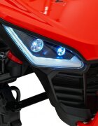 Ramiz Masinuta electrica de teren 4x4 pentru copii Buggy Red motor 4 x 200W baterie 2 x 12V10Ah slow start telecomanda 2.4 GHz cu 3 viteze suspensii panou audio integrat