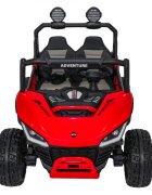 Ramiz Masinuta electrica de teren 4x4 pentru copii Buggy Red motor 4 x 200W baterie 2 x 12V10Ah slow start telecomanda 2.4 GHz cu 3 viteze suspensii panou audio integrat