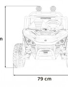 Ramiz Masinuta electrica de teren 4x4 pentru copii Buggy Red motor 4 x 200W baterie 2 x 12V10Ah slow start telecomanda 2.4 GHz cu 3 viteze suspensii panou audio integrat