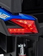 Ramiz Masinuta electrica de teren 4x4 pentru copii UTV-MX 2000N blue motor 4 x 75W baterie 2 x 12V7Ah telecomanda 24 GHz cu 3 viteze panou audio integrat roti eva