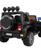 Ramiz Masinuta electrica pentru copii Brd-7588 negru 140W cu telecomanda suspensii lumini panou audio claxon scaun piele si roti Eva