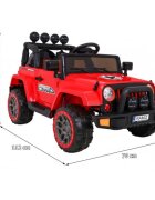 Ramiz Masinuta electrica pentru copii Brd-7588 rosu 140W cu telecomanda suspensii lumini panou audio claxon scaun piele si roti Eva