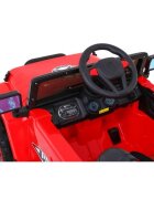 Ramiz Masinuta electrica pentru copii Brd-7588 rosu 140W cu telecomanda suspensii lumini panou audio claxon scaun piele si roti Eva