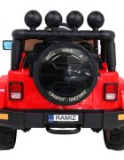 Ramiz Masinuta electrica pentru copii Brd-7588 rosu 140W cu telecomanda suspensii lumini panou audio claxon scaun piele si roti Eva