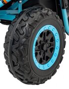 Ramiz Masinuta electrica pentru copii Buggy Faster Blue motor 2 x 150W baterie 24V10Ah telecomanda 2.4 GHz 3 viteze panou audio integrat amortizoare