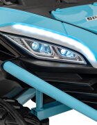 Ramiz Masinuta electrica pentru copii Buggy Faster Blue motor 2 x 150W baterie 24V10Ah telecomanda 2.4 GHz 3 viteze panou audio integrat amortizoare