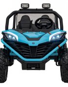 Ramiz Masinuta electrica pentru copii Buggy Faster Blue motor 2 x 150W baterie 24V10Ah telecomanda 2.4 GHz 3 viteze panou audio integrat amortizoare