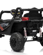 Ramiz Masinuta electrica pentru copii Buggy Madman UTV-MX Black 4 motoare 35W baterie 12V10Ah telecomanda 2.4 GHz roti spuma EVA 24x10 cm sarcina maxima 30 kg scaun piele ecologica deschidere usi MP3 USB Bluetooth