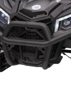 Ramiz Masinuta electrica pentru copii Buggy Madman UTV-MX Black 4 motoare 35W baterie 12V10Ah telecomanda 2.4 GHz roti spuma EVA 24x10 cm sarcina maxima 30 kg scaun piele ecologica deschidere usi MP3 USB Bluetooth