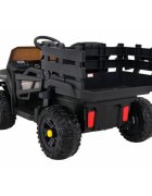 Ramiz Masinuta electrica pentru copii Farmer Pick-Up Negru 70W cu telecomanda scaun tapitat roti Eva deschidere usi telecomanda si lumini