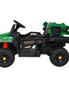 Ramiz Masinuta electrica pentru copii Farmer Pick-Up Verde 70W cu telecomanda scaun tapitat roti Eva deschidere usi telecomanda si lumini