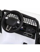 Ramiz Masinuta electrica pentru copii Jeep Dark Night alb 70W cu telecomanda suspensii si lumini scaun piele si panou audio
