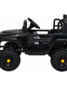 Ramiz Masinuta electrica pentru copii Jeep Dark Night negru 70W cu telecomanda suspensii si lumini scaun piele si panou audio