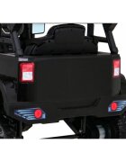 Ramiz Masinuta electrica pentru copii Jeep Dark Night negru 70W cu telecomanda suspensii si lumini scaun piele si panou audio