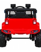 Ramiz Masinuta electrica pentru copii Jeep Dark Night rosu 70W cu telecomanda suspensii si lumini scaun piele si panou audio