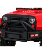 Ramiz Masinuta electrica pentru copii Jeep Dark Night rosu 70W cu telecomanda suspensii si lumini scaun piele si panou audio