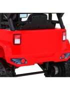 Ramiz Masinuta electrica pentru copii Jeep Dark Night rosu 70W cu telecomanda suspensii si lumini scaun piele si panou audio