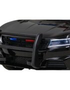 Ramiz Masinuta electrica pentru copii Super-Police negru 70W cu telecomanda amortizoare luminipanou audio scaun piele si roti din spuma Eva
