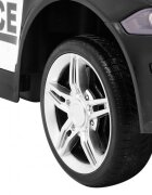 Ramiz Masinuta electrica pentru copii T Sport Police Negru 70W cu telecomanda suspensii roi Eva scaun piele sunete si lumini