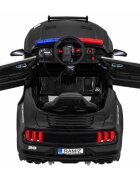 Ramiz Masinuta electrica pentru copii T Sport Police Negru 70W cu telecomanda suspensii roi Eva scaun piele sunete si lumini