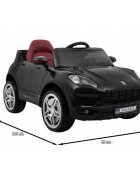 Ramiz Masinuta electrica pentru copii Turbo-S negru 60W cu telecomanda sunete suspensii panou audio si roti din spuma Eva