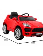 Ramiz Masinuta electrica pentru copii Turbo-S rosu 60W cu telecomanda sunete suspensii panou audio si roti din spuma Eva