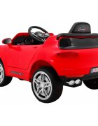 Ramiz Masinuta electrica pentru copii Turbo-S rosu 60W cu telecomanda sunete suspensii panou audio si roti din spuma Eva