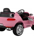 Ramiz Masinuta electrica pentru copii Turbo-S roz 60W cu telecomanda sunete suspensii panou audio si roti din spuma Eva