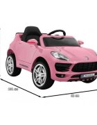 Ramiz Masinuta electrica pentru copii Turbo-S roz 60W cu telecomanda sunete suspensii panou audio si roti din spuma Eva