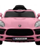 Ramiz Masinuta electrica pentru copii Turbo-S roz 60W cu telecomanda sunete suspensii panou audio si roti din spuma Eva