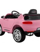 Ramiz Masinuta electrica pentru copii Turbo-S roz 60W cu telecomanda sunete suspensii panou audio si roti din spuma Eva