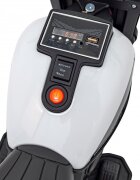 Ramiz Motocicleta electrica pentru copii Chopper Faster AHL008 78x30x55 cm alb 20W cu lumini panou audio si indicator incarcare