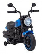 Ramiz Motocicleta electrica pentru copii Chopper Faster AHL008 78x30x55 cm albastru 20W cu lumini panou audio si indicator incarcare