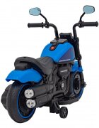 Ramiz Motocicleta electrica pentru copii Chopper Faster AHL008 78x30x55 cm albastru 20W cu lumini panou audio si indicator incarcare