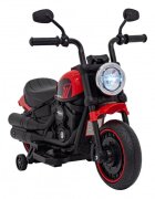 Ramiz Motocicleta electrica pentru copii Chopper Faster AHL008 78x30x55 cm rosu 20W cu lumini panou audio si indicator incarcare