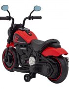 Ramiz Motocicleta electrica pentru copii Chopper Faster AHL008 78x30x55 cm rosu 20W cu lumini panou audio si indicator incarcare