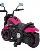 Ramiz Motocicleta electrica pentru copii Chopper Faster AHL008 78x30x55 cm roz 20W cu lumini panou audio si indicator incarcare