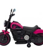 Ramiz Motocicleta electrica pentru copii Chopper Faster AHL008 78x30x55 cm roz 20W cu lumini panou audio si indicator incarcare