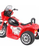 Ramiz Motocicleta electrica pentru copii Chopper JT568 rosu cu panou audio si lumini Led 20w 79x46x54 cm