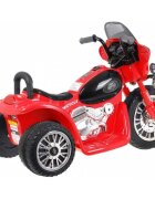 Ramiz Motocicleta electrica pentru copii Chopper JT568 rosu cu panou audio si lumini Led 20w 79x46x54 cm