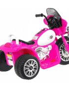 Ramiz Motocicleta electrica pentru copii Chopper JT568 roz cu panou audio si lumini Led 20w 79x46x54 cm