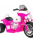 Ramiz Motocicleta electrica pentru copii Chopper JT568 roz cu panou audio si lumini Led 20w 79x46x54 cm
