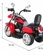 Ramiz Motocicleta electrica pentru copii Chopper NightBike rosu TR1501 cu lumini si panou audio 92x34x63 cm
