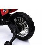 Ramiz Motocicleta electrica pentru copii Cross BDM0912 Rosu cu 2 roti ajutatoare lumini si panou audio