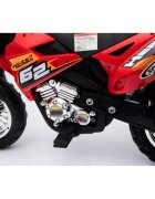 Ramiz Motocicleta electrica pentru copii Cross BDM0912 Rosu cu 2 roti ajutatoare lumini si panou audio