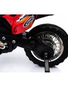 Ramiz Motocicleta electrica pentru copii Cross BDM0912 Rosu cu 2 roti ajutatoare lumini si panou audio
