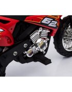 Ramiz Motocicleta electrica pentru copii Cross BDM0912 Rosu cu 2 roti ajutatoare lumini si panou audio