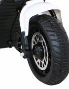 Ramiz Motocicleta electrica pentru copii Fast Tourist 83x35x63 cm alb 18W cu lumini scaun piele si panou audio